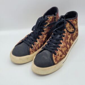 Zara Animal Print high top lace up athletic shoes men's  EU size 44